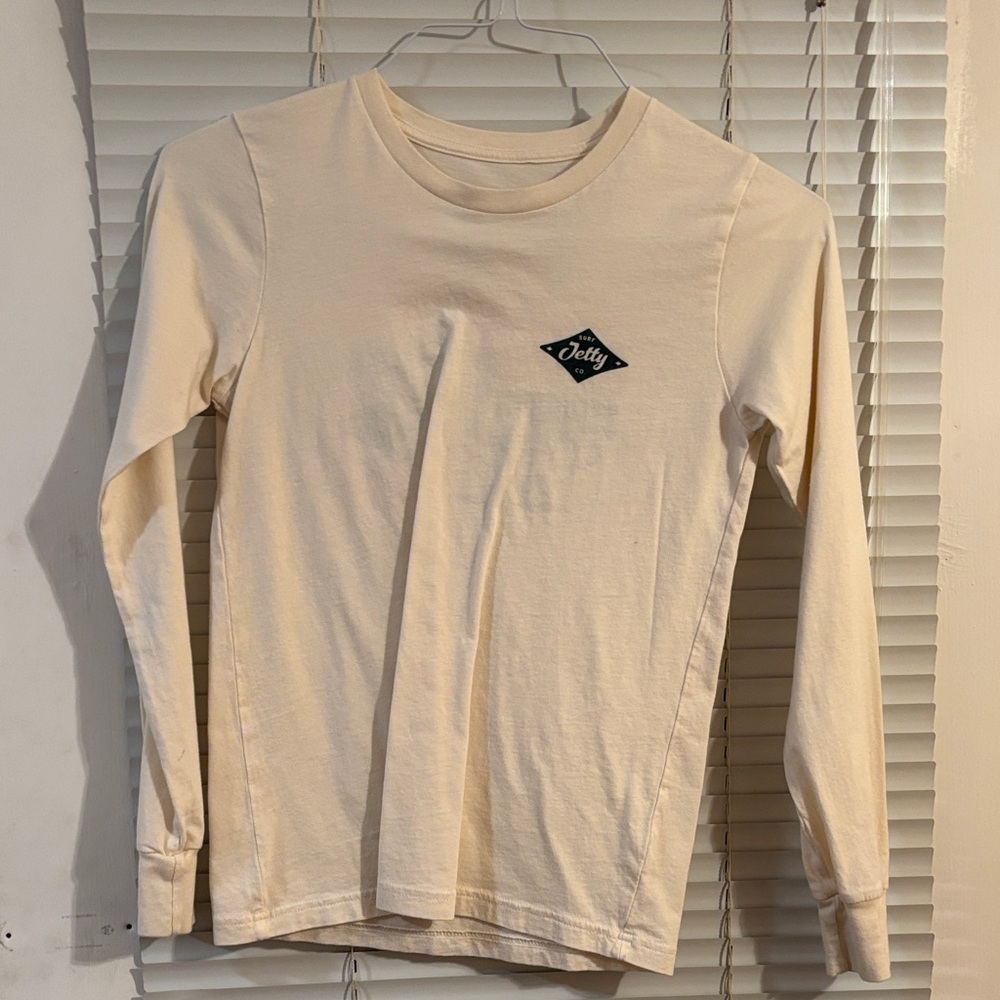 Jetty Youth Large Cream Long Sleeve Tee